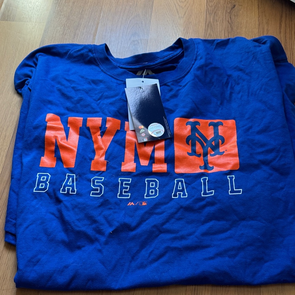 Majestic Blue and Orange NYM Baseball Tee size 2XL NWT
